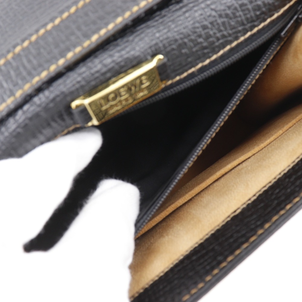 Loewe Barcelona Handbag, 2-Way Shoulder Bag, Embossed Leather, Black, 2-Way, ... - Picture 8 of 16